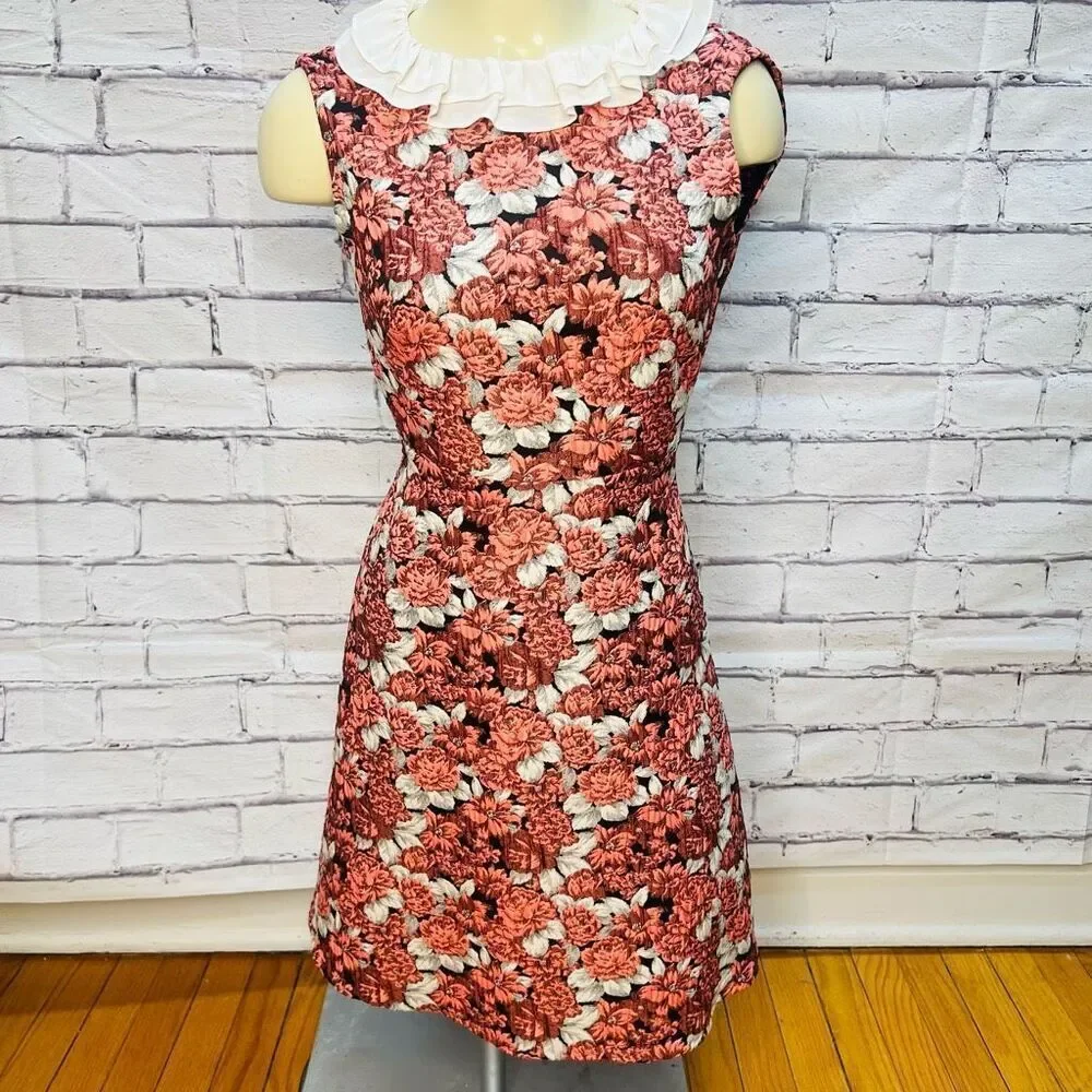 Sandro Womens Pink Floral Sleeveless Mini Dress Size 0 - Picture 2 of 12